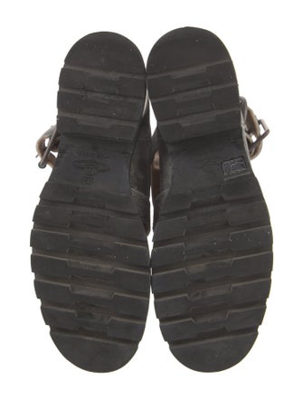 Vivienne Westwood Suede Cutout Accent Combat Boots