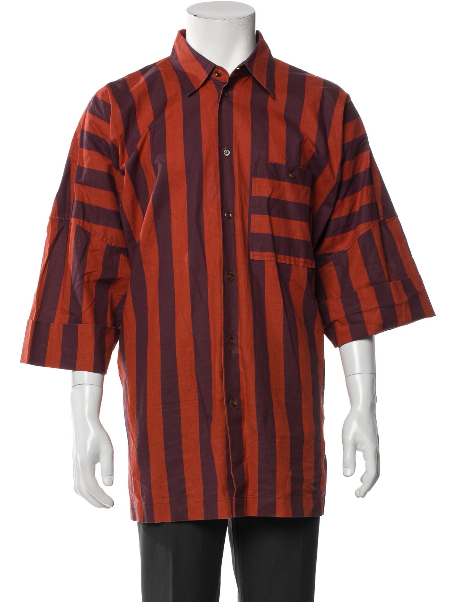 Vivienne Westwood Striped Three-Quarter Sleeve Shirt