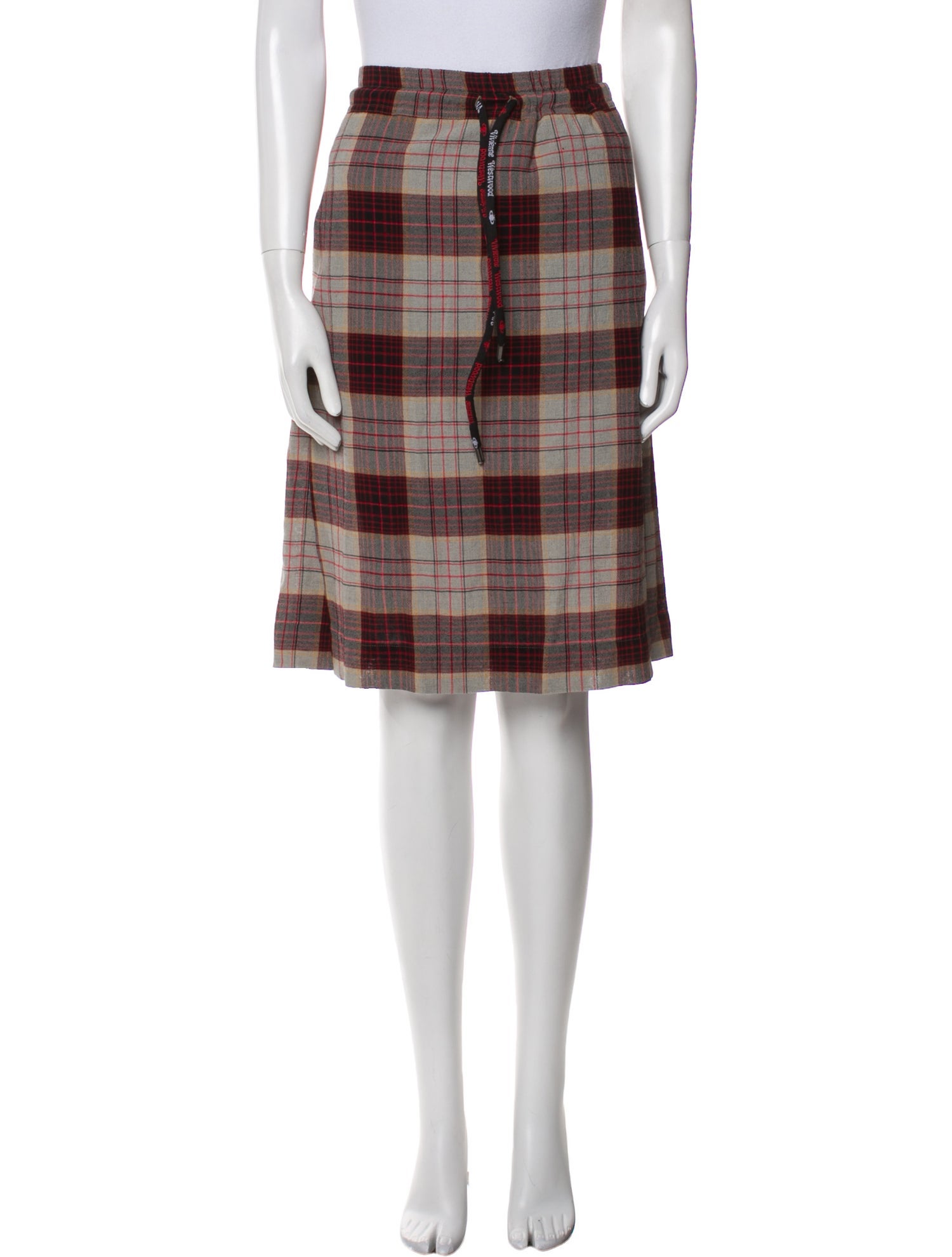 Vivienne Westwood Plaid Print Knee-Length Skirt