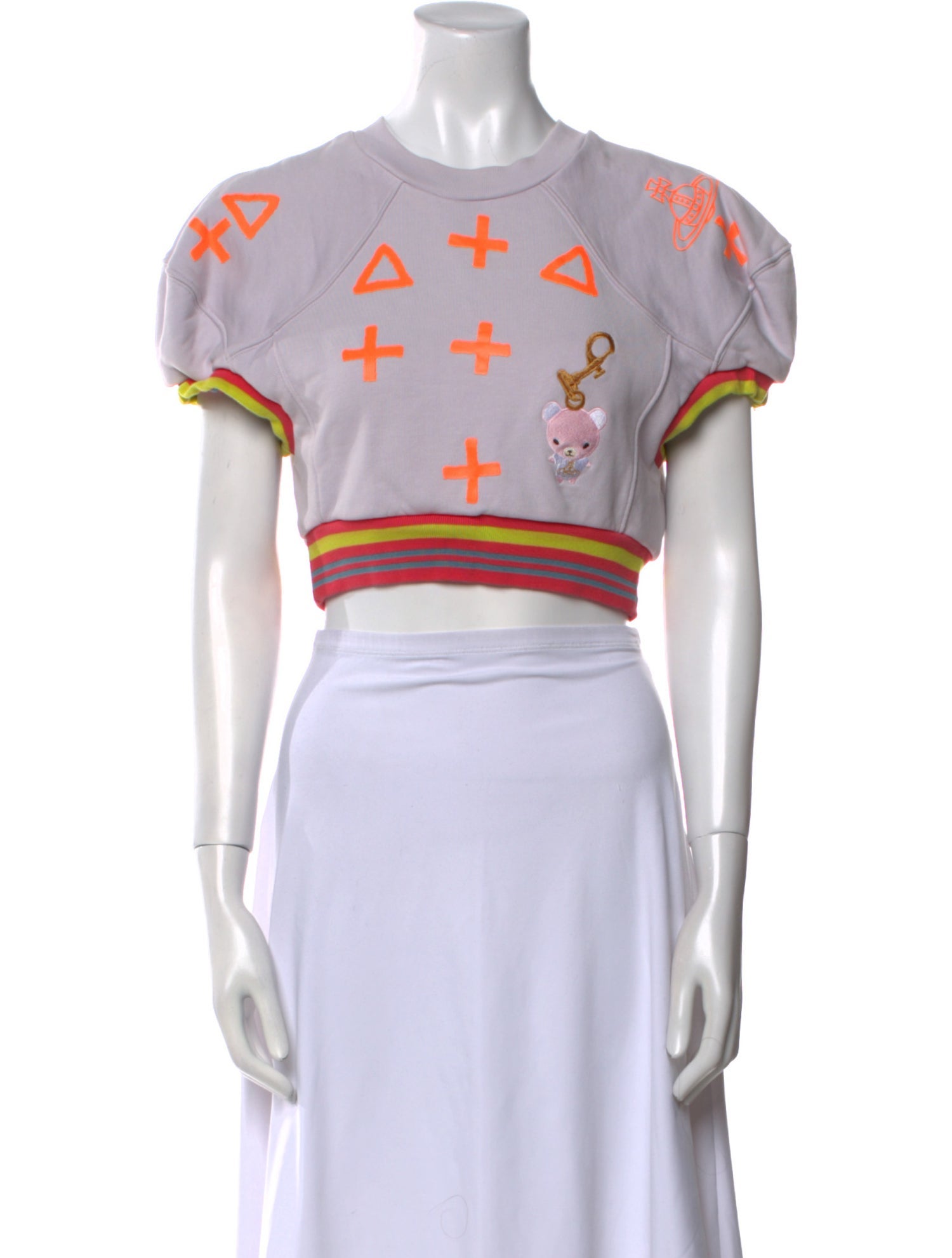 Vivienne Westwood Printed Crew Neck Crop Top