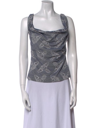 Vivienne Westwood Printed Square Neckline Top
