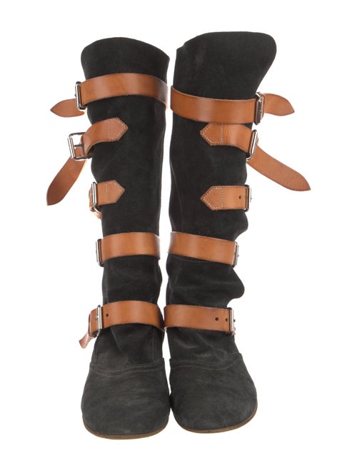 Vivienne Westwood Suede Colorblock Pattern Boots