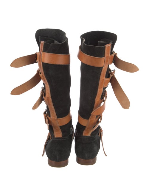 Vivienne Westwood Suede Colorblock Pattern Boots