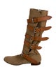 Vivienne Westwood Suede Colorblock Pattern Lace-Up Boots