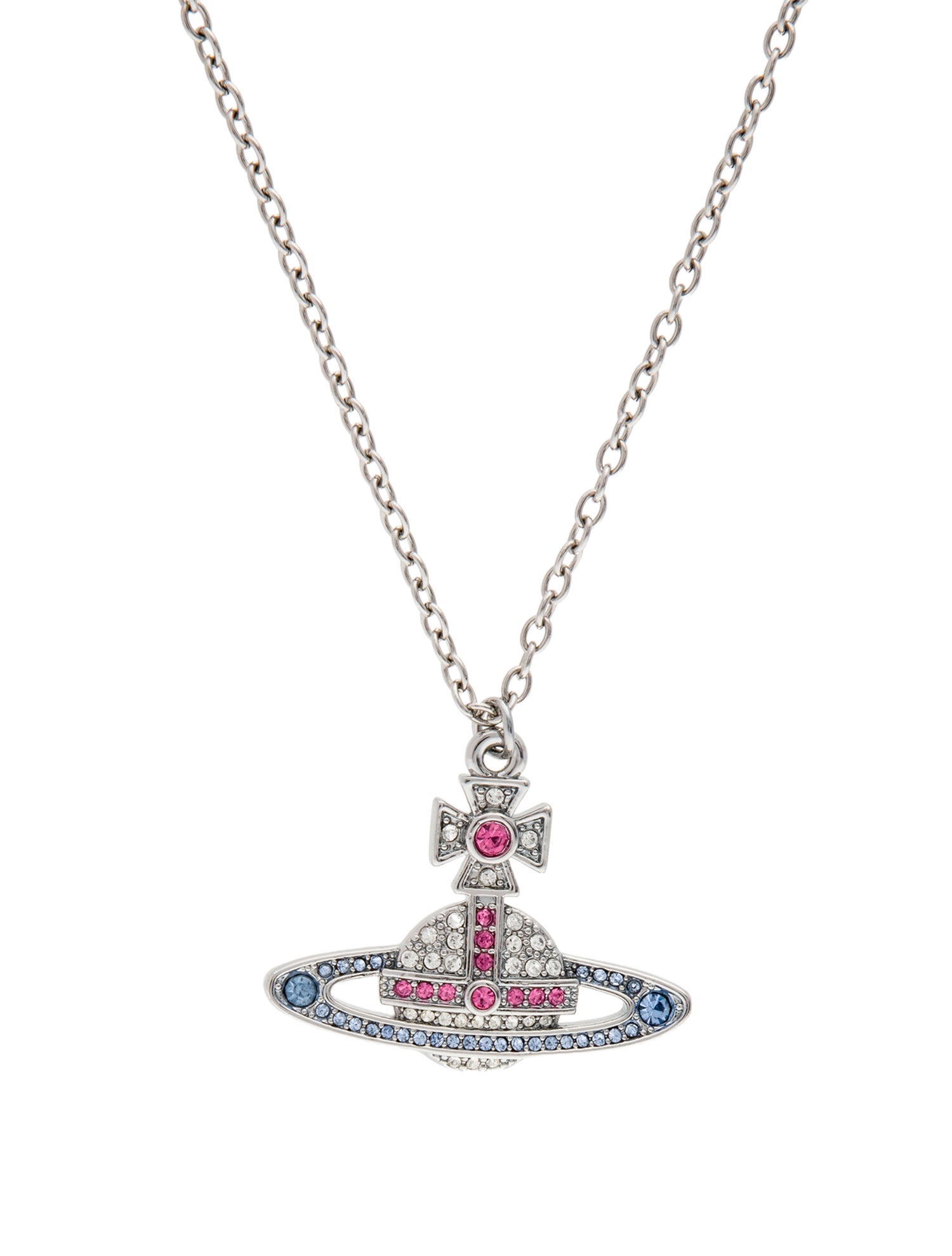 Vivienne Westwood Crystal Bas Relief Pendant Necklace