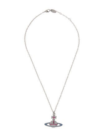 Vivienne Westwood Crystal Bas Relief Pendant Necklace