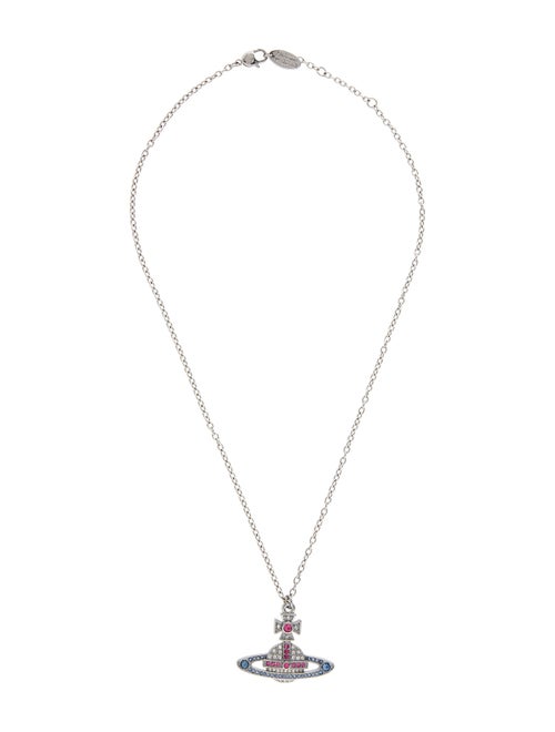 Vivienne Westwood Crystal Bas Relief Pendant Necklace
