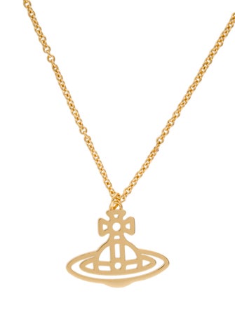 Vivienne Westwood Thin Lines Flat Orb Pendant Necklace