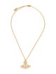 Vivienne Westwood Thin Lines Flat Orb Pendant Necklace