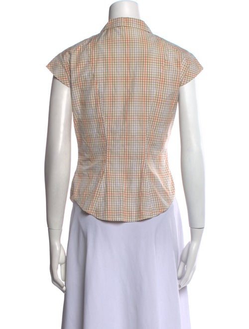 Vivienne Westwood Plaid Print Short Sleeve Button-Up Top