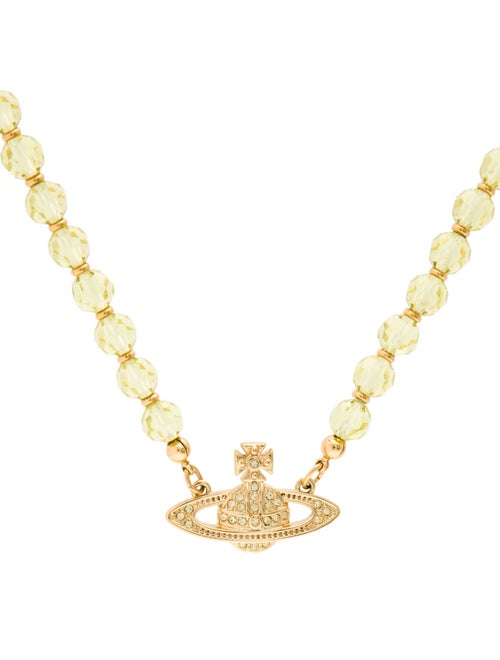 Vivienne Westwood Crystal Messaline Choker Necklace