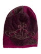 Vivienne Westwood Purple Wool Patterned Beanie