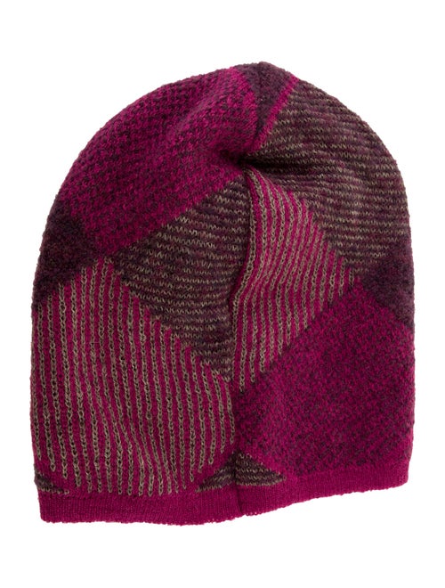 Vivienne Westwood Purple Wool Patterned Beanie
