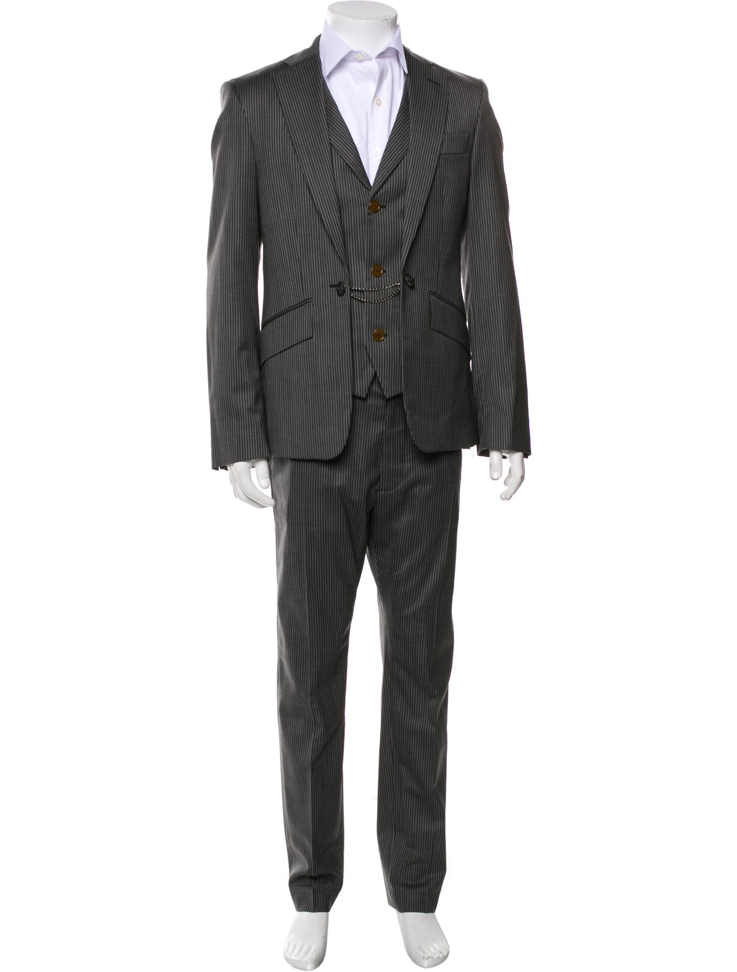 Vivienne Westwood Virgin Wool Striped Two-Piece Suit w/ Tags