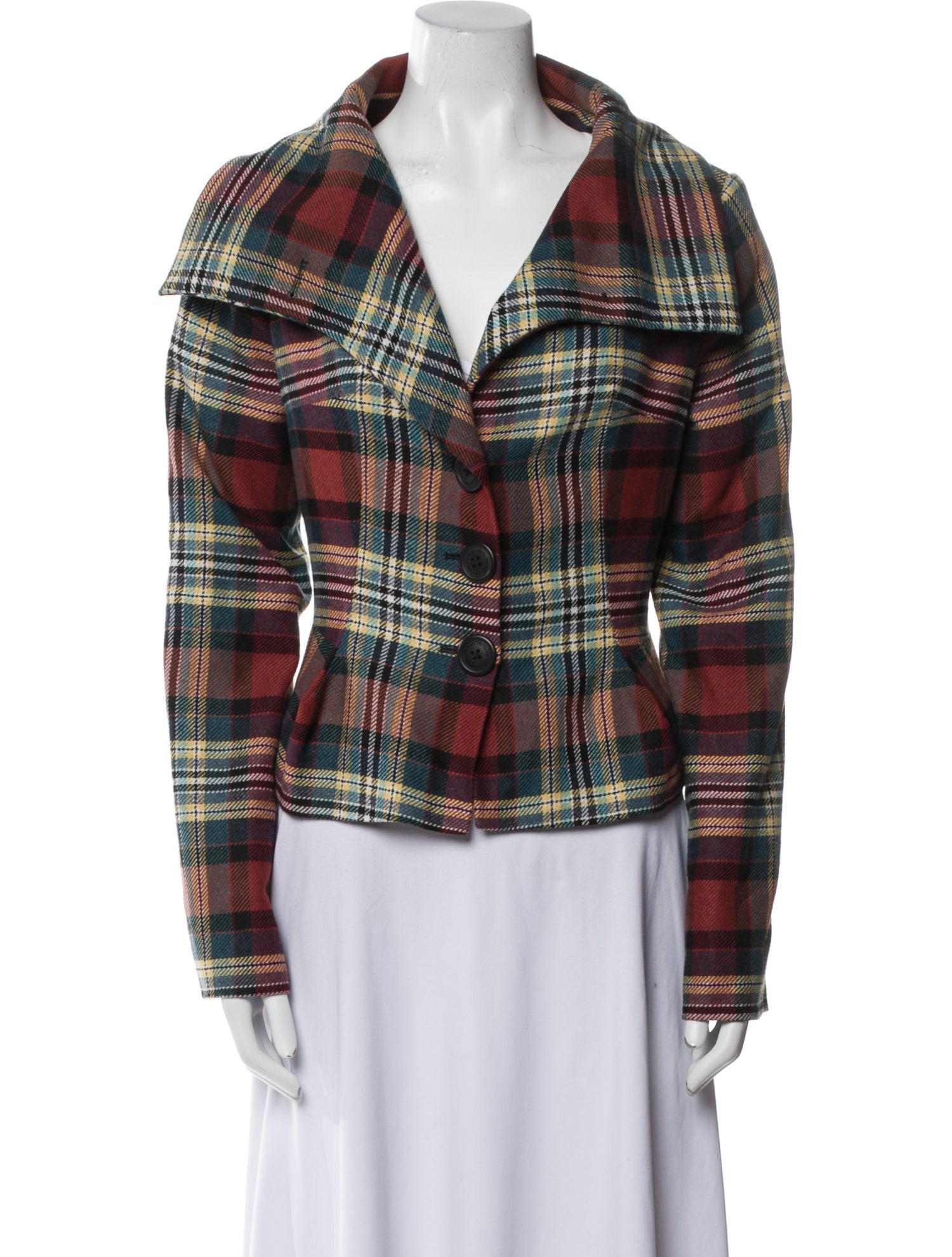 Vivienne Westwood Anglomania Vintage Plaid Print Jacket