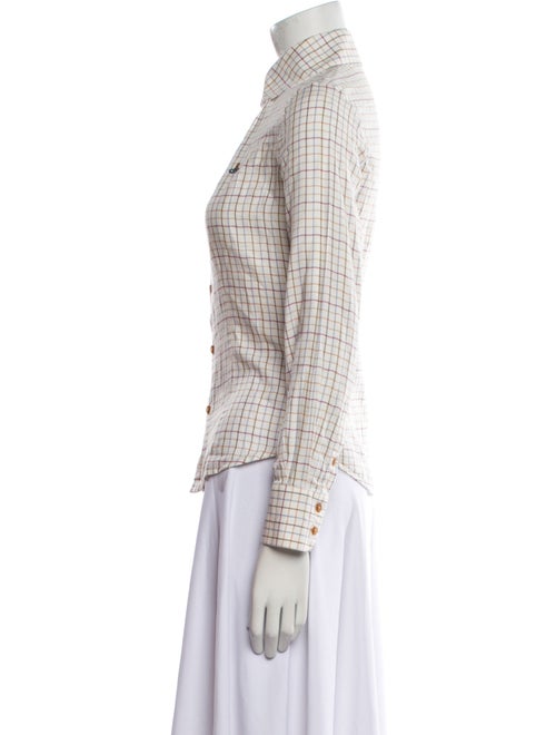 Vivienne Westwood Plaid Print Long Sleeve Button-Up Top