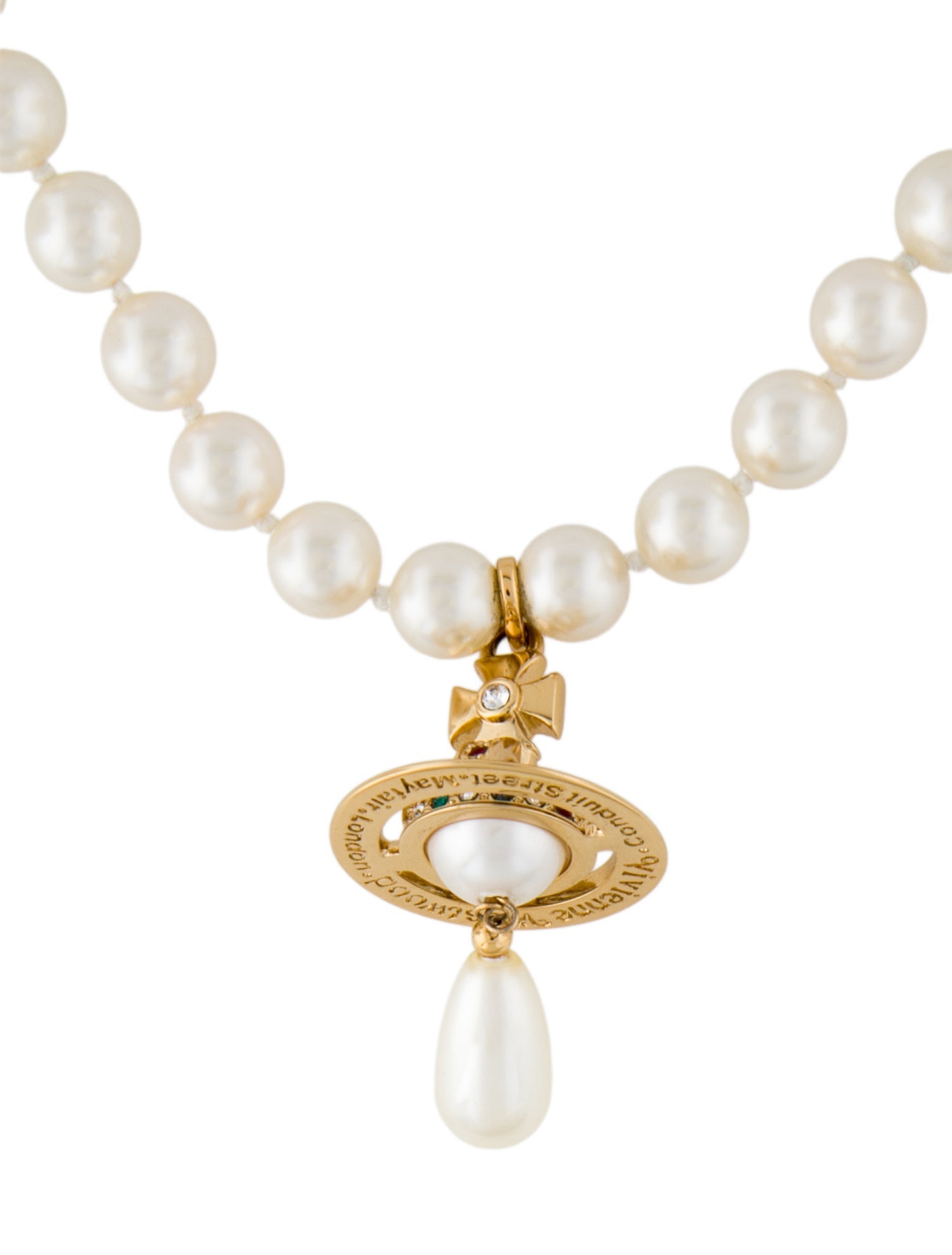 Vivienne Westwood One Row Pearl Drop Choker
