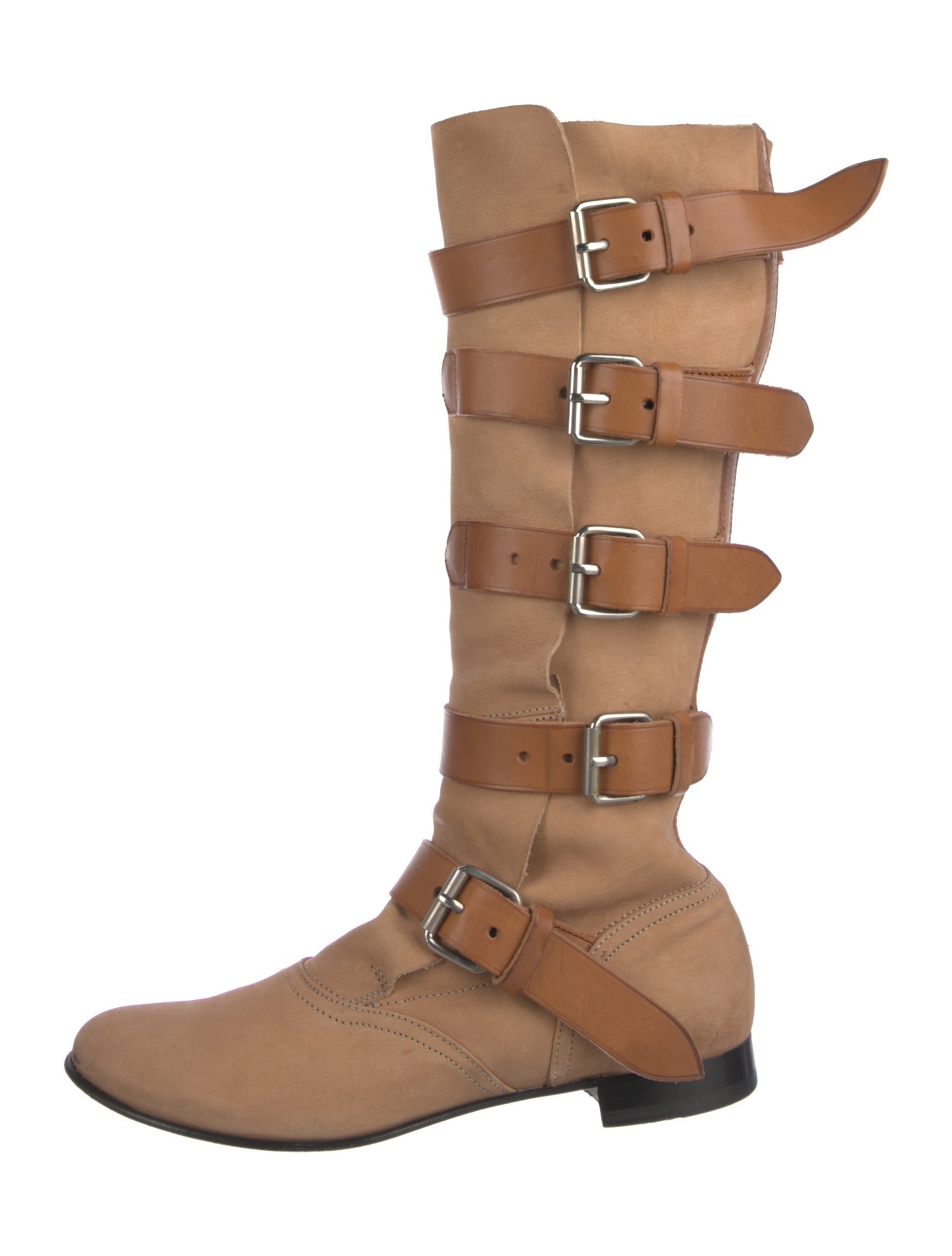 Vivienne Westwood Suede Leather Trim Embellishment Riding Boots