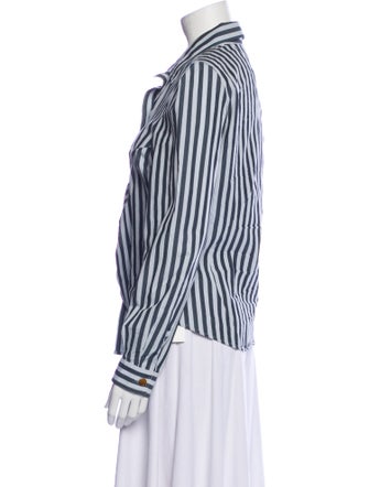 Vivienne Westwood Striped Long Sleeve Button-Up Top