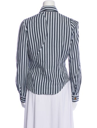 Vivienne Westwood Striped Long Sleeve Button-Up Top