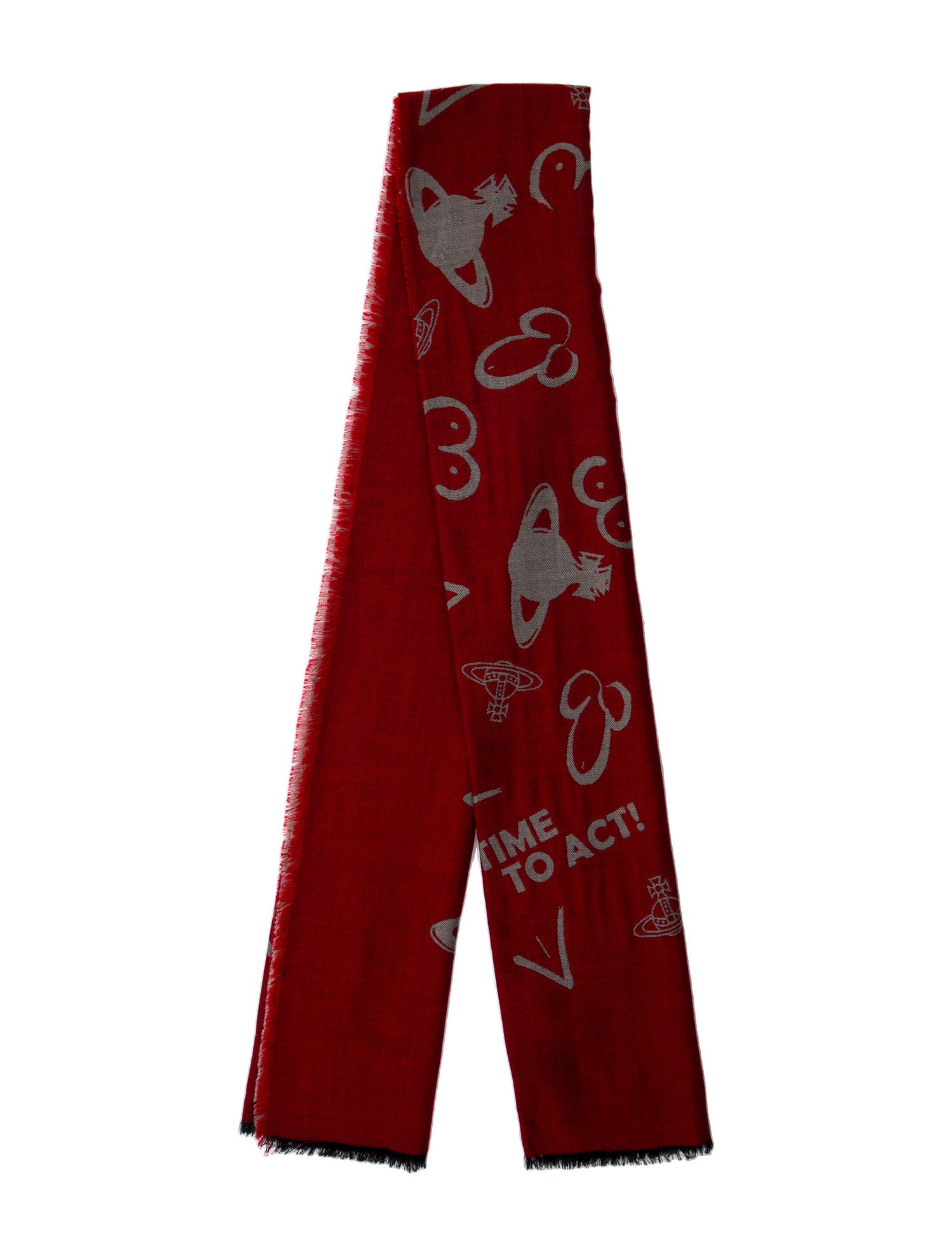 Vivienne Westwood Wool Printed Scarf