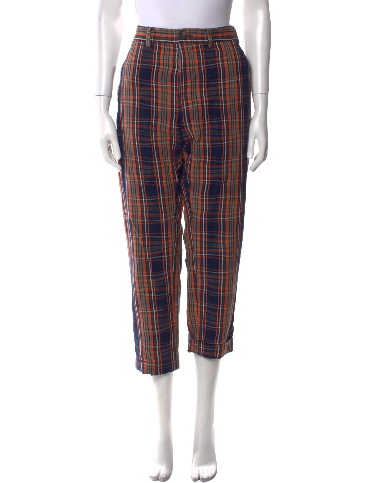 Vivienne Westwood Plaid Print Straight Leg Pants