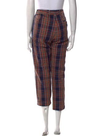 Vivienne Westwood Plaid Print Straight Leg Pants