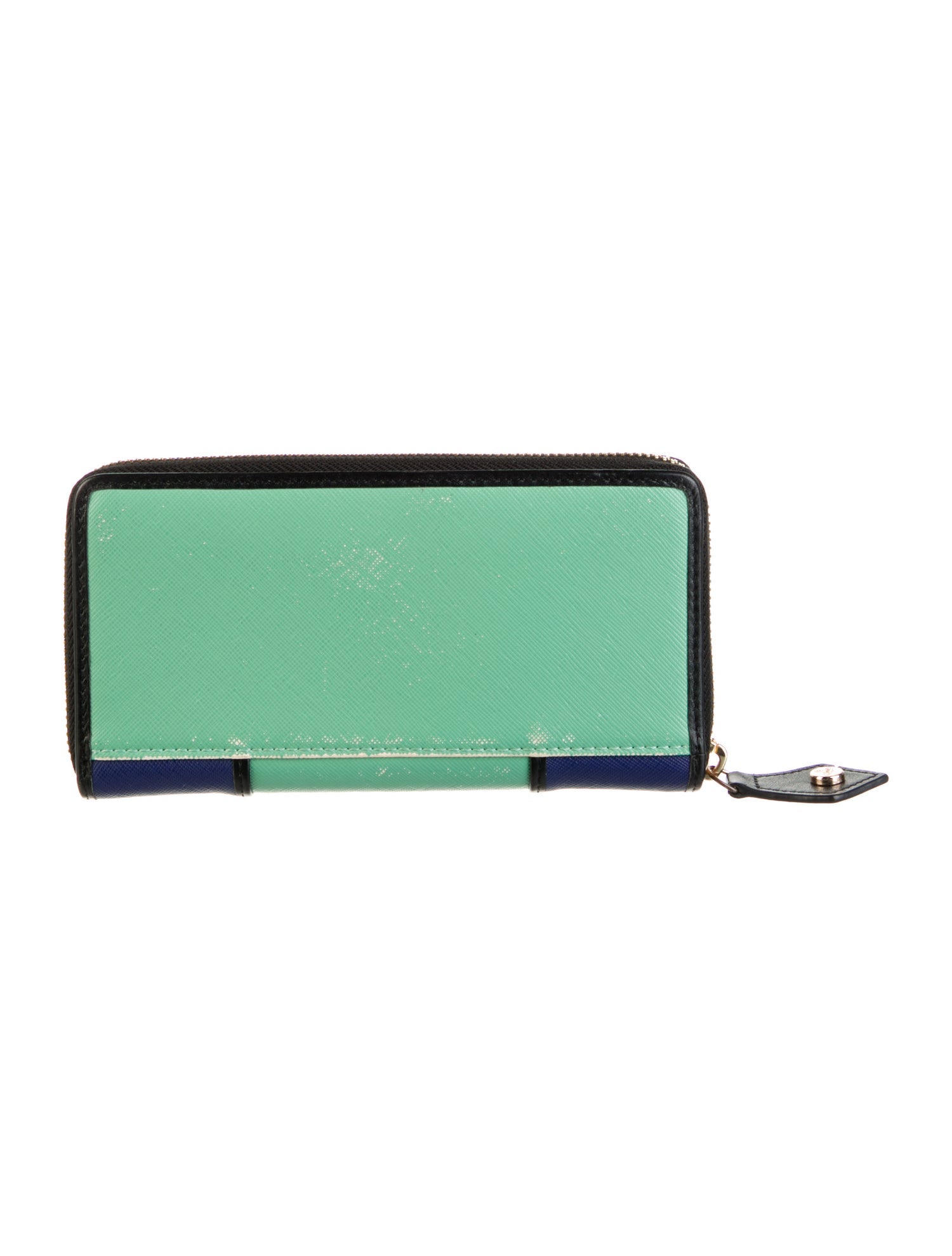 Vivienne Westwood Leather Colorblock Pattern Continental Wallet