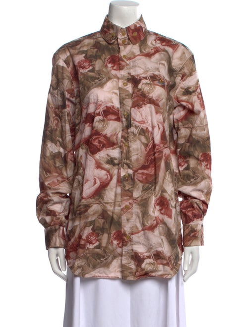 Vivienne Westwood Printed Long Sleeve Button-Up Top