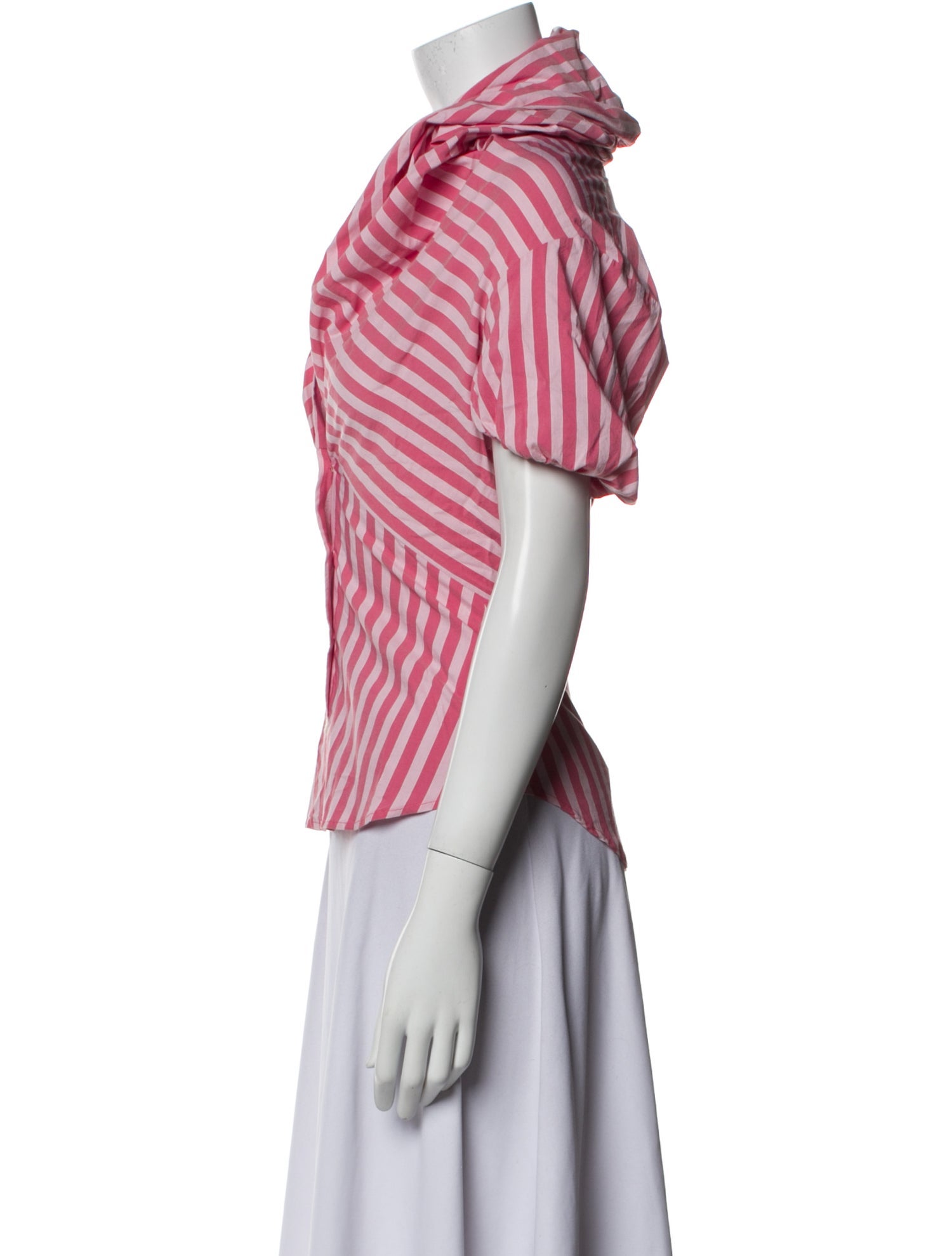 Vivienne Westwood Striped Short Sleeve Button-Up Top