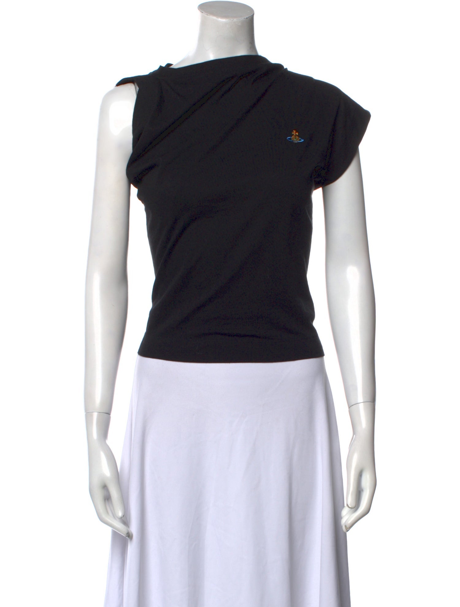 Vivienne Westwood One-Shoulder Short Sleeve Crop Top