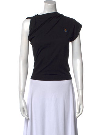 Vivienne Westwood One-Shoulder Short Sleeve Crop Top