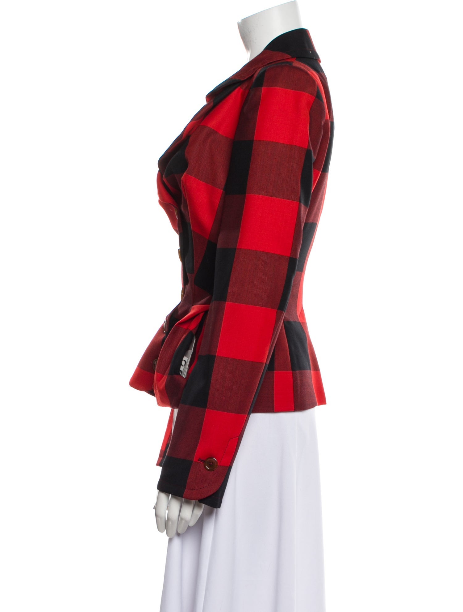 Vivienne Westwood Virgin Wool Plaid Print Blazer w/ Tags