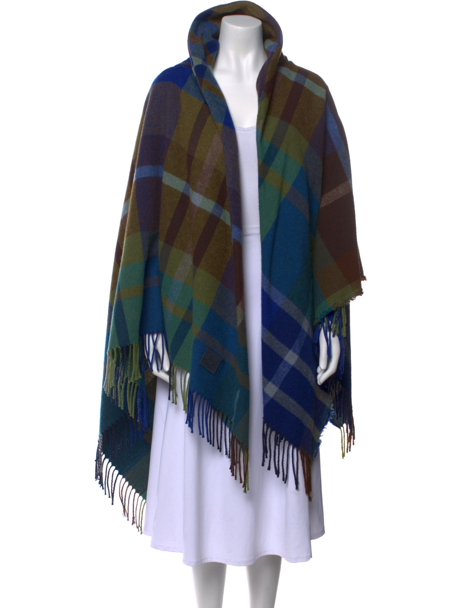 Vivienne Westwood Plaid Print Open Front Sweater