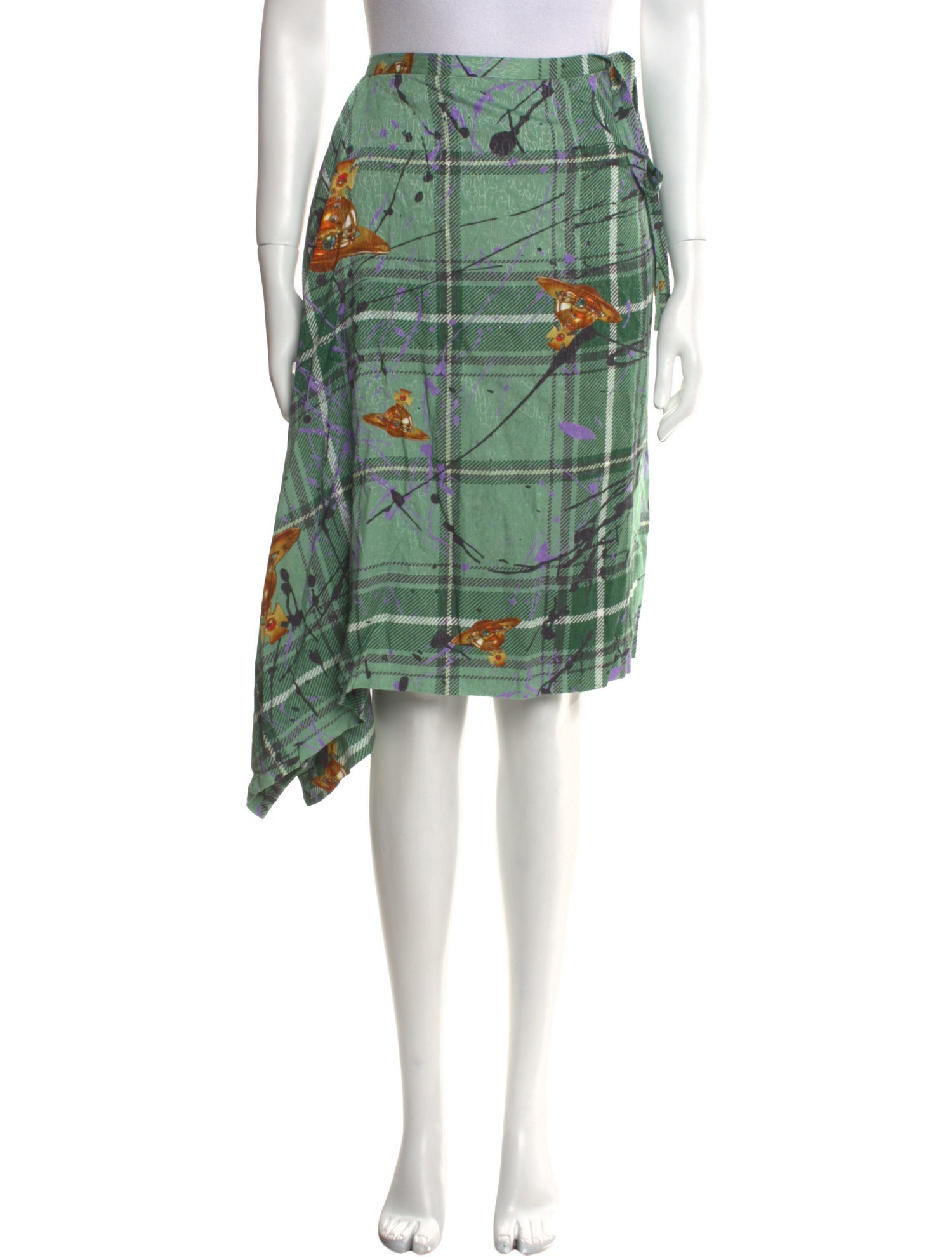 Vivienne Westwood Red Label Plaid Print Knee-Length Skirt w/ Tags