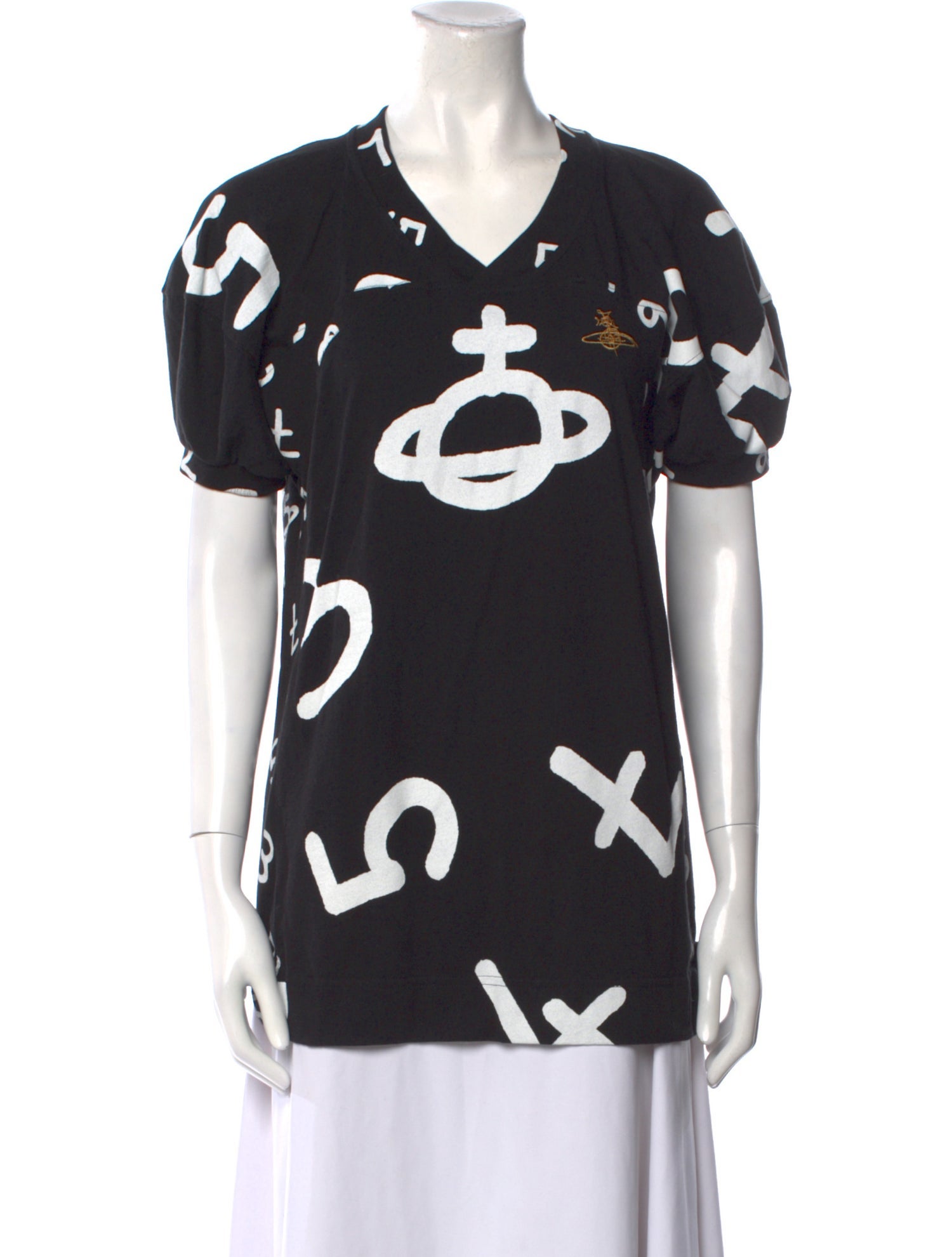 Vivienne Westwood Printed V-Neck T-Shirt