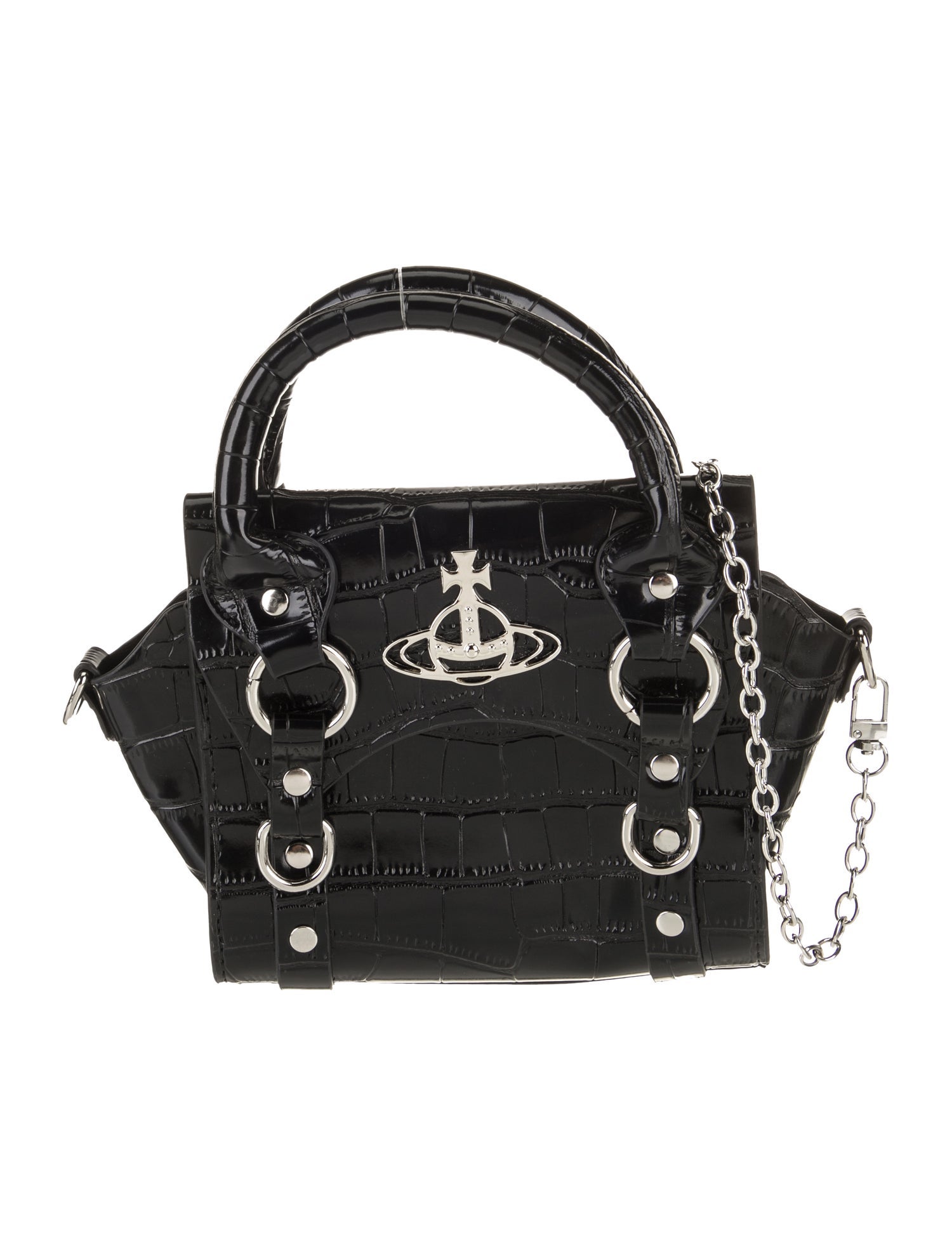 Vivienne Westwood Embossed Leather Top Handle Bag