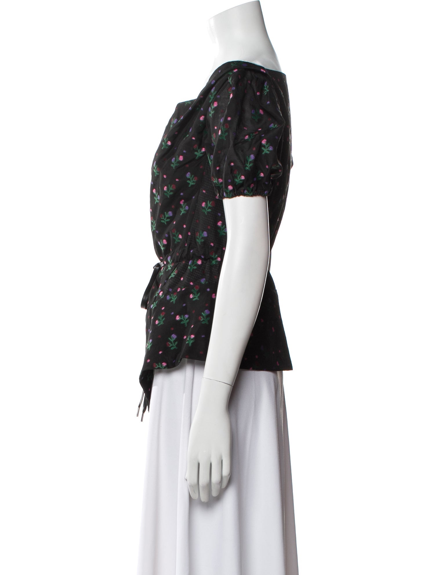 Vivienne Westwood Floral Print Cowl Neck Top