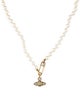Vivienne Westwood Faux Pearl & Crystal Lucrece Pendant Necklace