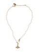Vivienne Westwood Faux Pearl & Crystal Lucrece Pendant Necklace