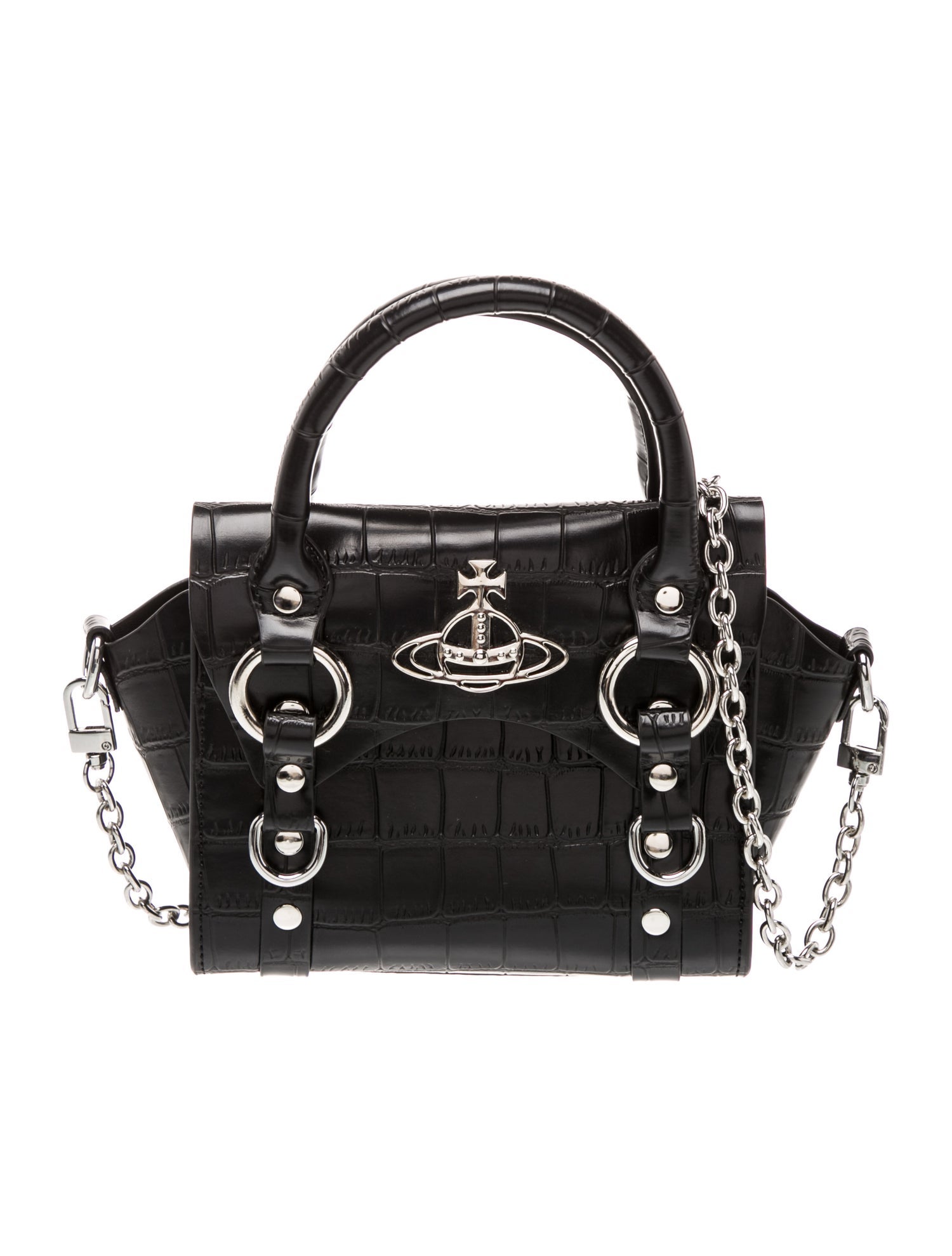 Vivienne Westwood Embossed Leather Top Handle Bag