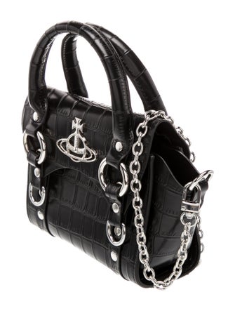 Vivienne Westwood Embossed Leather Top Handle Bag