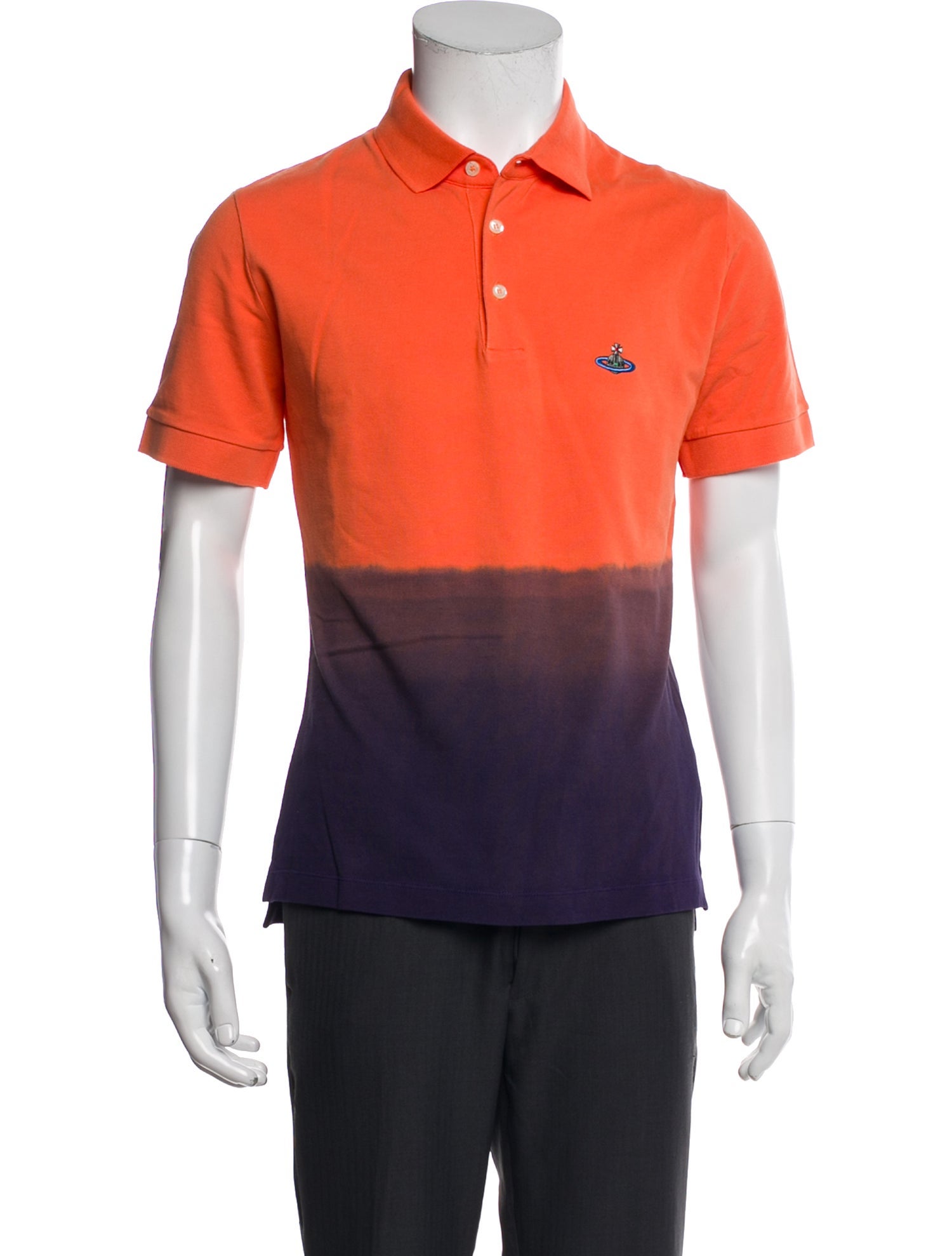 Vivienne Westwood Colorblock Pattern Crew Neck Polo Shirt w/ Tags