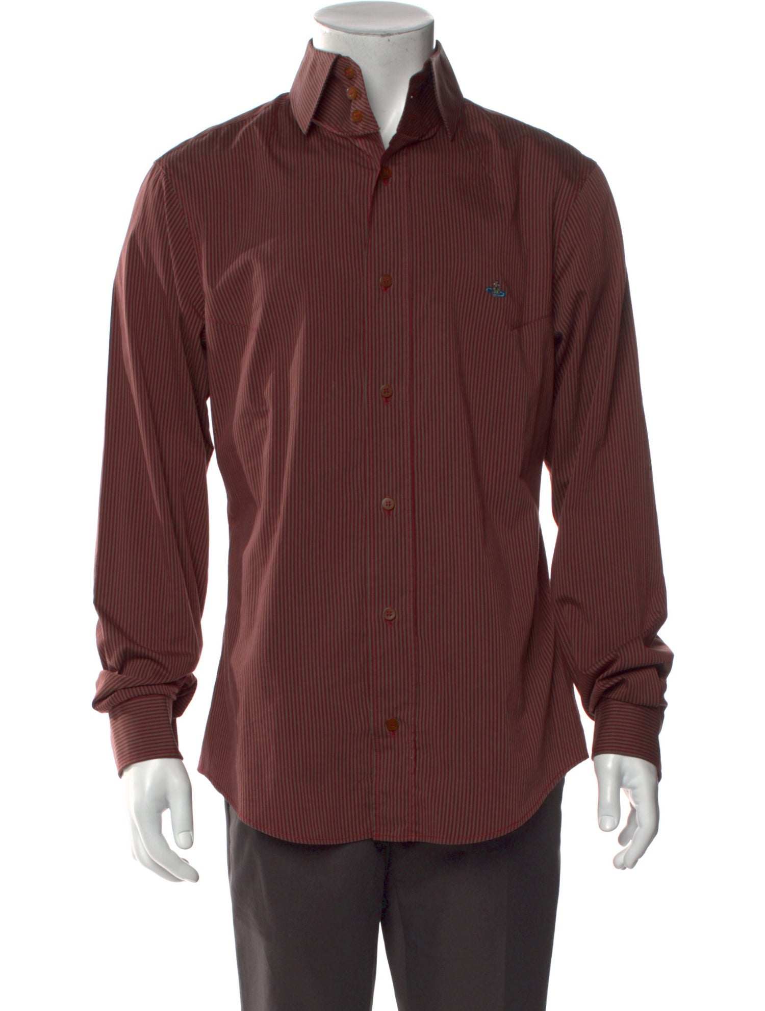 Vivienne Westwood Striped Long Sleeve Dress Shirt