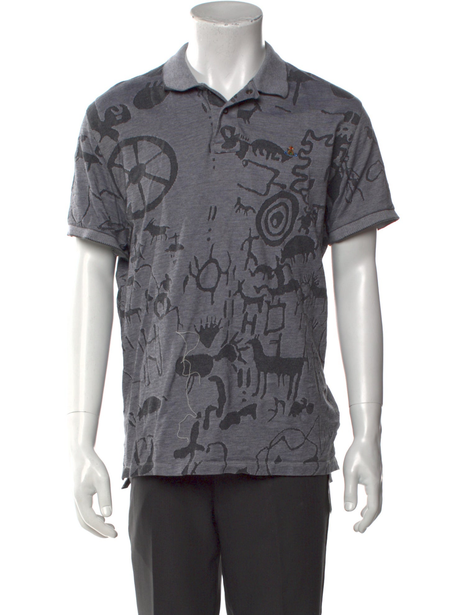 Vivienne Westwood Printed Collar Polo Shirt