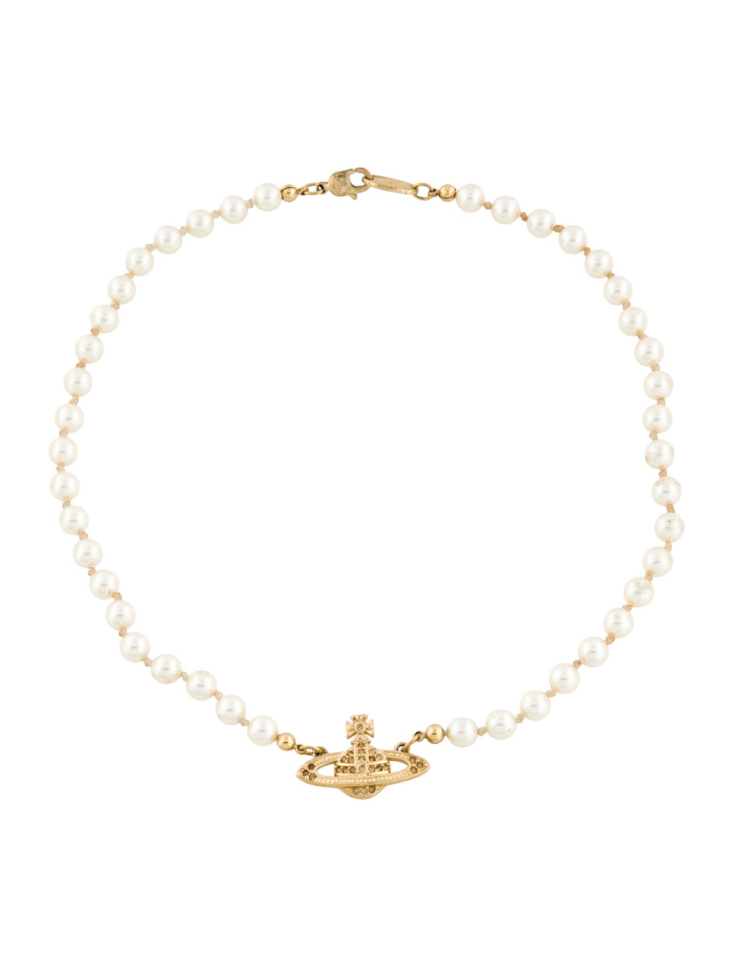 Vivienne Westwood Mini Bas Relief Pearl Choker