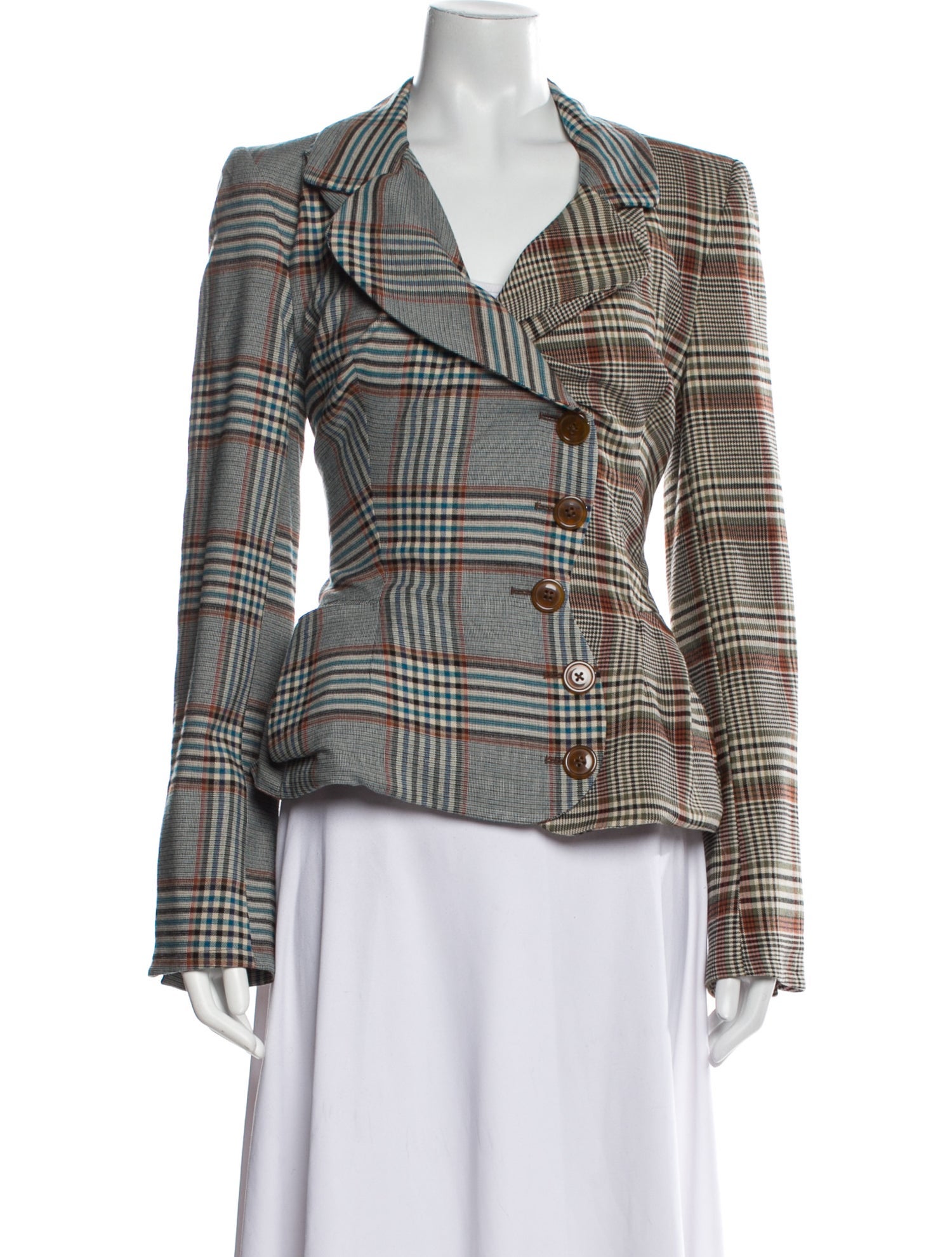 Vivienne Westwood Plaid Print Blazer