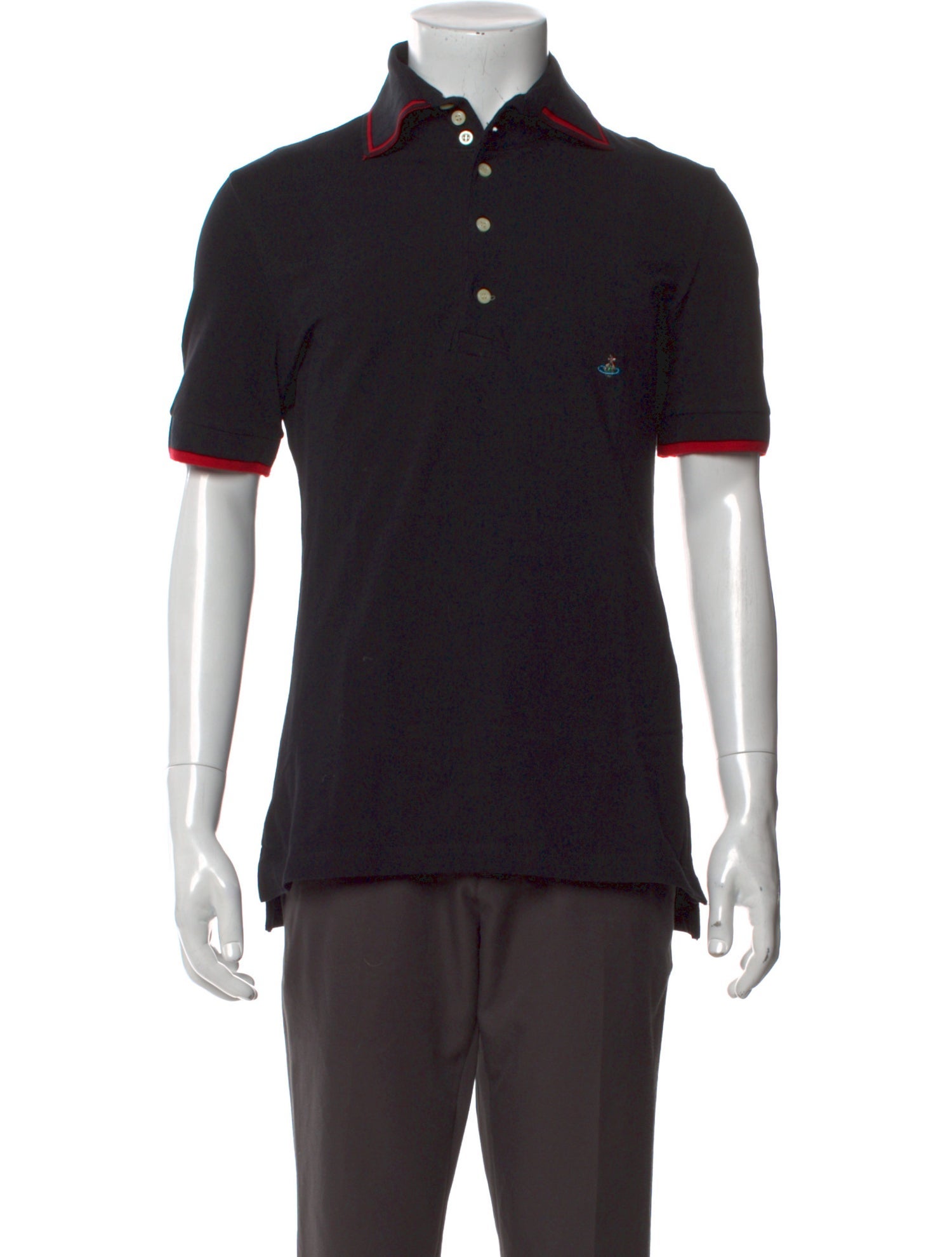 Vivienne Westwood V-Neck Short Sleeve Polo Shirt