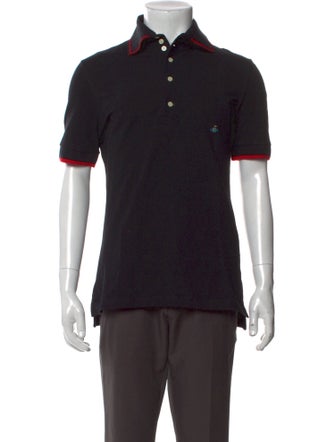 Vivienne Westwood V-Neck Short Sleeve Polo Shirt