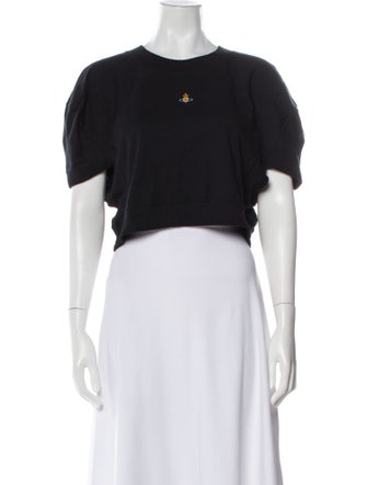 Vivienne Westwood Crew Neck Short Sleeve Crop Top